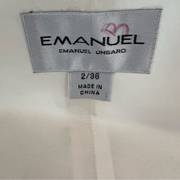 EMANUEL UNGARO 100% Silk Ivory white Formal TUXEDO VEST - Picture 7 of 15